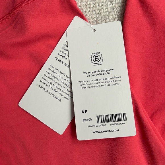 NWT Athleta Transcend 7/8 Tight Coral Size Small - Picture 7 of 7